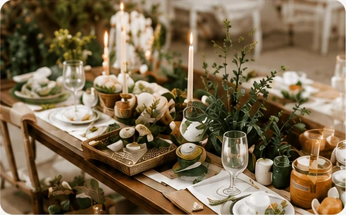 A carefully styled Southern gathering table
