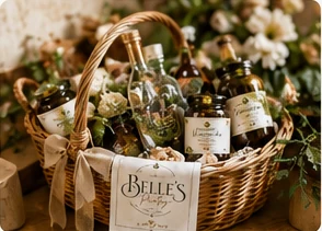 A curated pantry gift basket